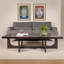 Rectangular Mango Wood Coffee Table With Cross Trestle Base In Black