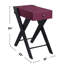 Table d'appoint rectangulaire avec station de charge intégrée, fini noir et bordeaux, un tiroir pour accessoires, base ouverte, assemblage facile, matériau, hauteur 61 cm, prise de courant, design des pieds, montage facile.