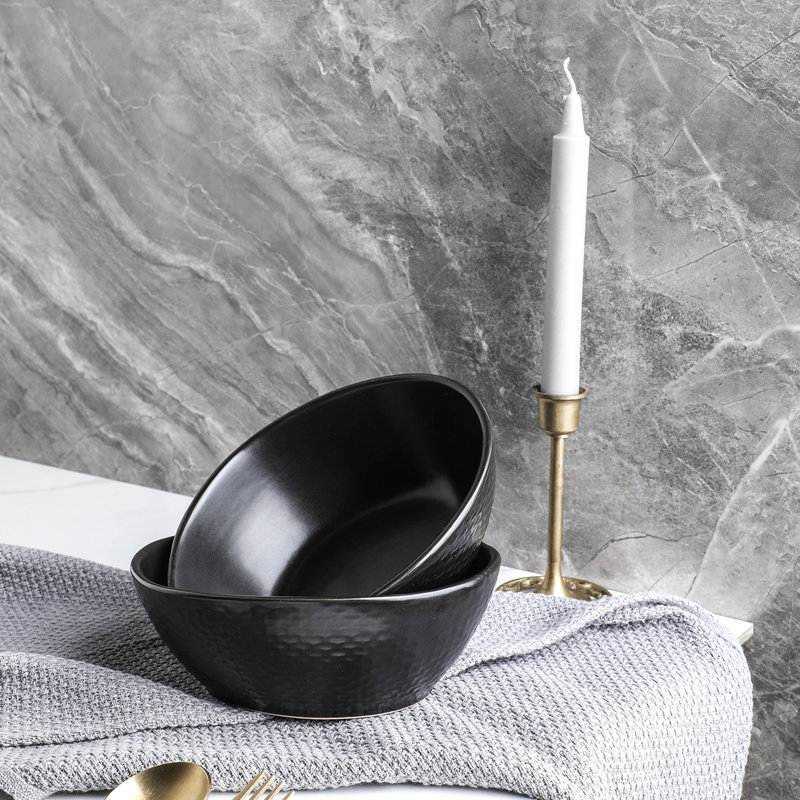 Stone Lain Abigael Bowl Set Stoneware, Black