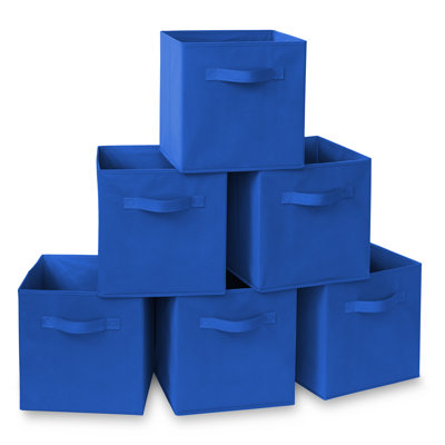 10.5" L x 10.5" W x 11" H Collapsible Fabric Cube Storage Bins