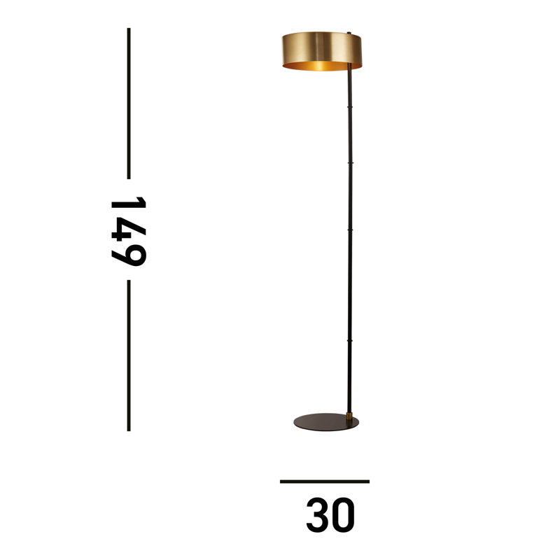 Casimir 149cm Gold Traditional Floor Lamp