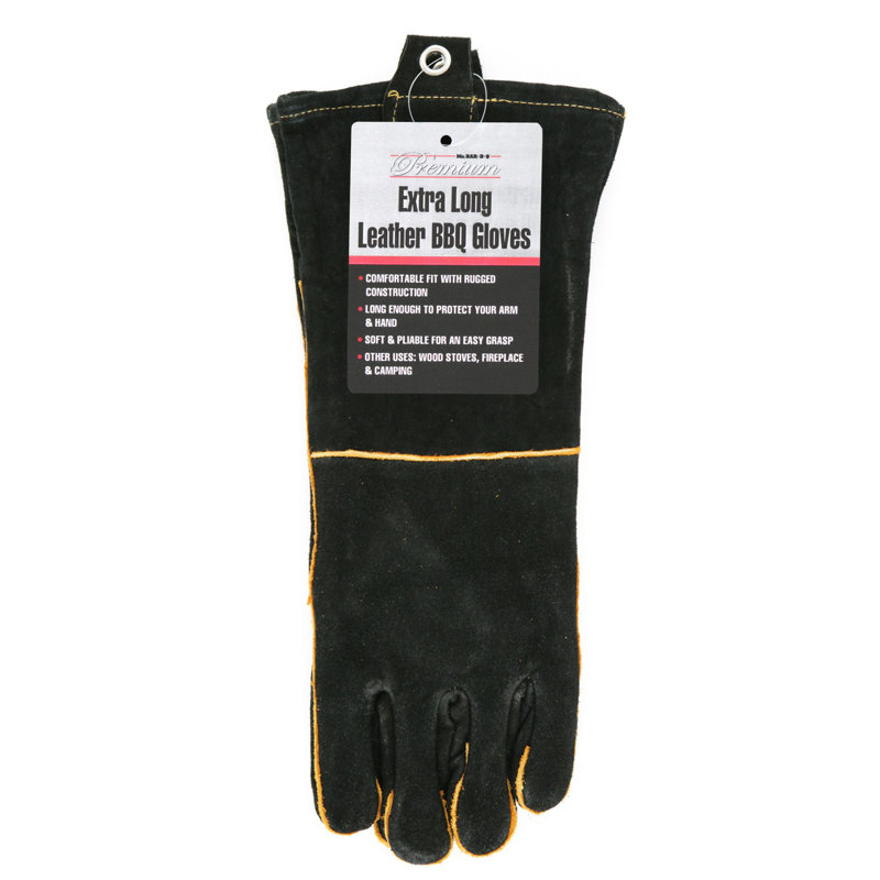 Grand gants de four à barbecue en cuir mr. bar-b-q