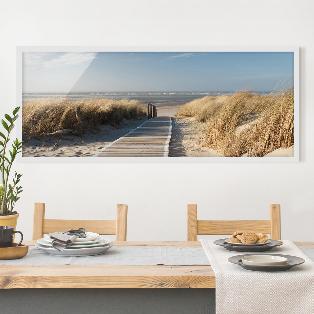 Bild mit Rahmen - Ostseestrand - Panorama-Landschaft - A