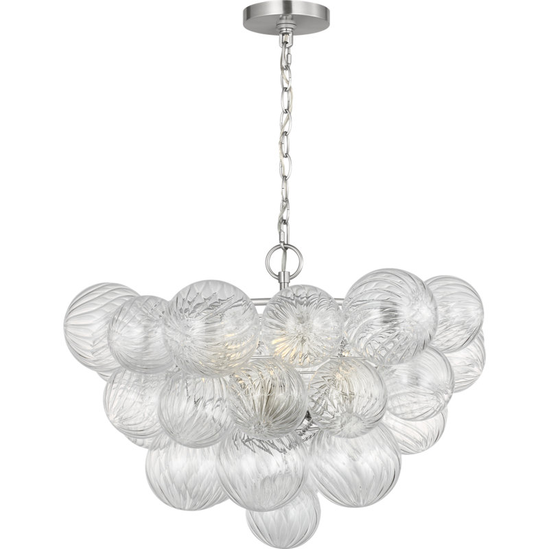 Lustre rond à intensité variable Zia de 23 po de Generation Lighting, 22.83, Nickel brossé