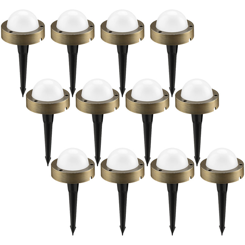 Éclairage paysager à DEL Luna, lumières de chemin à basse tension 12-24V AC / DC, 4,5 W, 360LM, 2-en-1, 2700K blanc doux