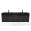 Ensemble de meuble-lavabo double mural 60 po Russett-240086616-240086619-263340073