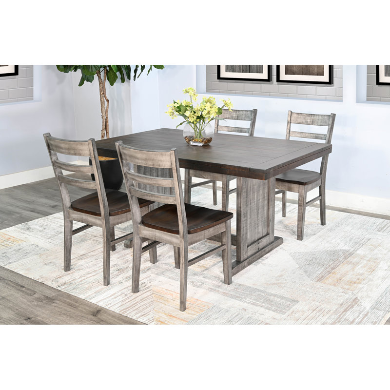Ensemble repas pour 4 personnes Delrick, Gris alpin