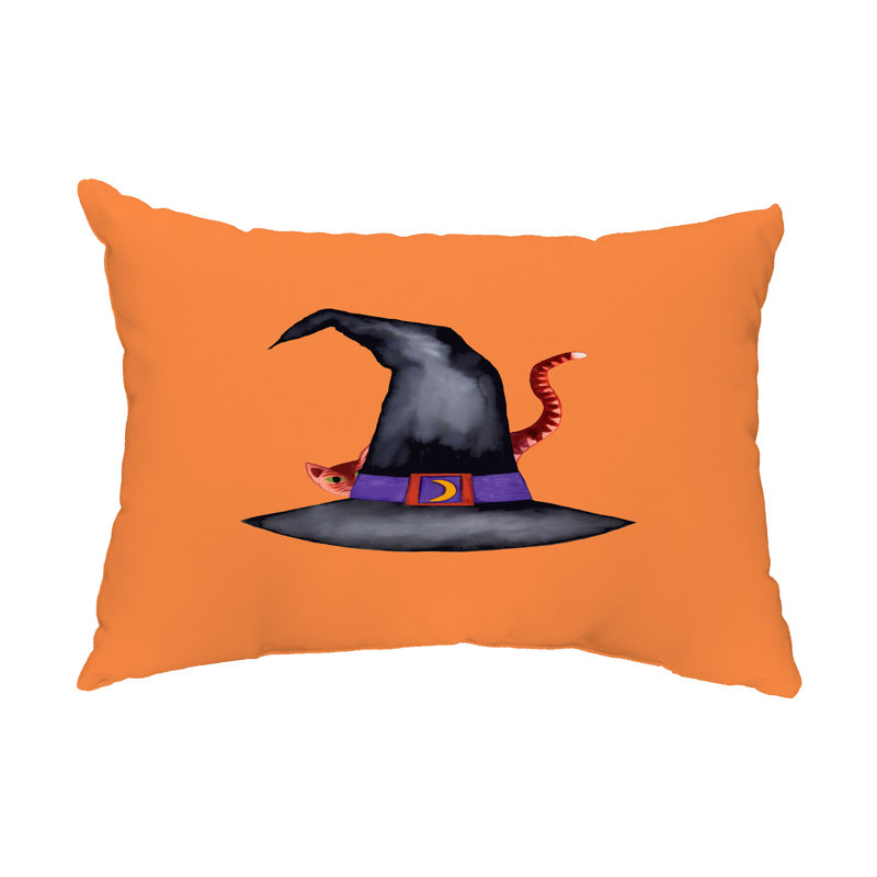  Coussin lombaire d'extérieur carré Cat, Orange