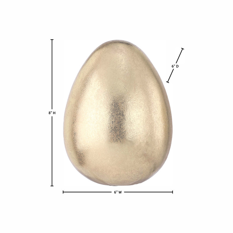 Oeuf doré en résine 8 po