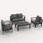 Rotella 4 - Person Outdoor Seating Group with Cushions-475994911-475994908