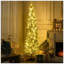 Sapin de Noël artificiel mince pré-éclairé avec 170 lumières DEL blanc chaud et pour la décoration de Noël-303061346
