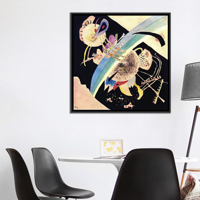 "Study for Circles on Black" par Wassily Kandinsky, reproduction d'art sur toile tendue
