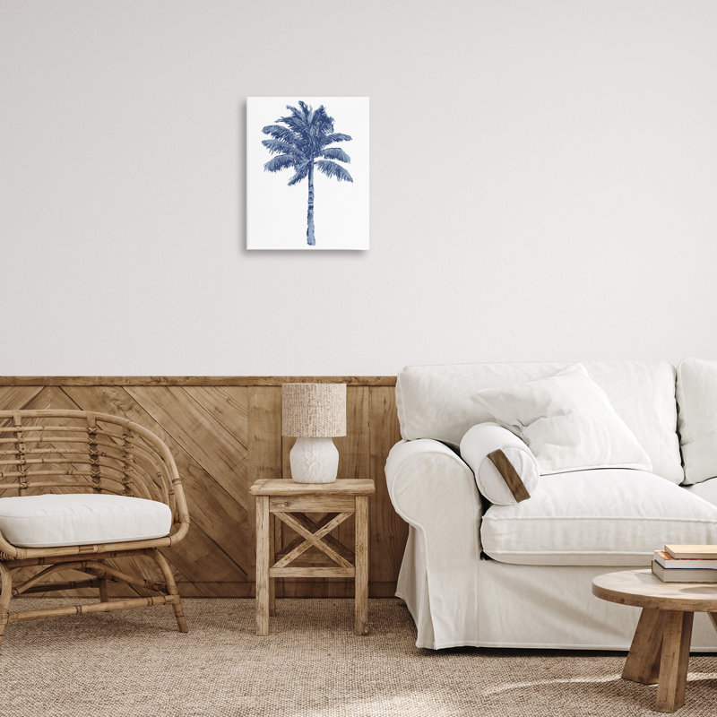 Art mural moderne sur toile de palmier moderne, design par Kristen Drew, H 20 po x l 16 po