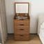 Bureau de coiffeuse 3 en 1 avec miroir éclairé et tabouret, table de maquillage à plateau rabattable, rangement compact pour la chambre à coucher, la salle de bain et le vestiaire-41675960