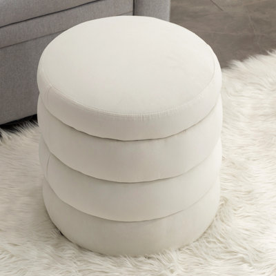 Round Ottoman Footrest Stool