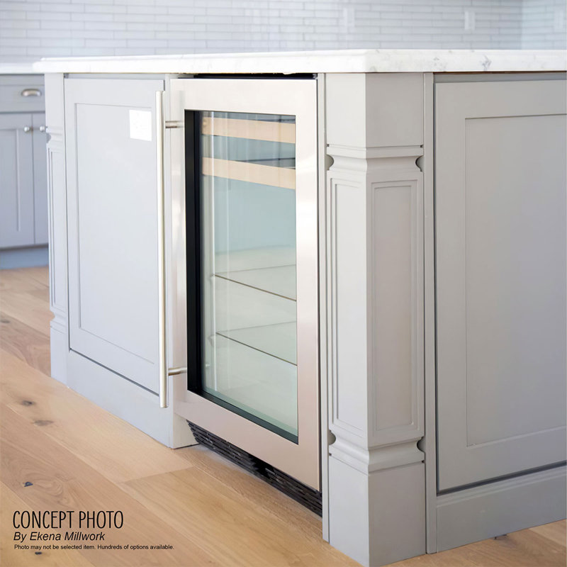 Kent 35.5" Beige Rubberwood Raised Panel Cabinet Column