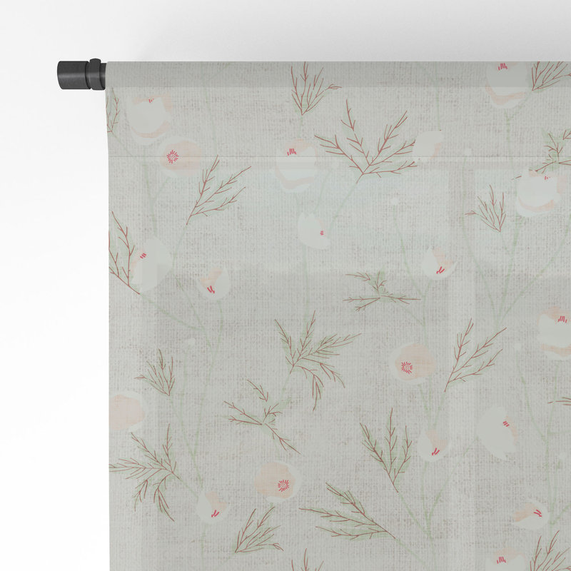 Holli Zollinger French Linen Anemone Light 1pc Sheer Window Curtain Panel