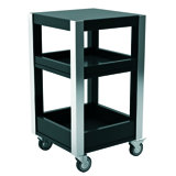 Trolley "Havana Chic", Glossy, Lacquered Laminated Panel With S/S Legs, Black L: 19-3/4" W: 19-3/4" H: 34-1/4"