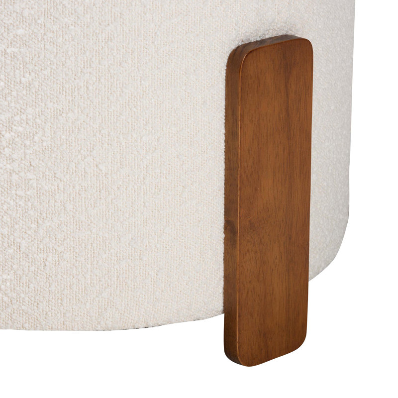 Yansel Upholstered Ottoman, Cream