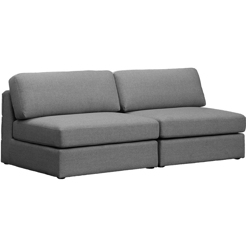 Itoro Upholstered 76'' Loveseat, Grey Linen Textured Fabric