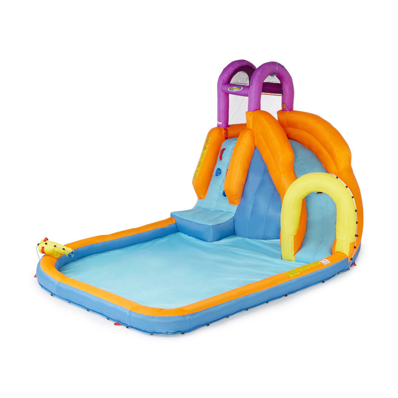 9.5' x 14.6' Inflatable Water Slide with Air Blower