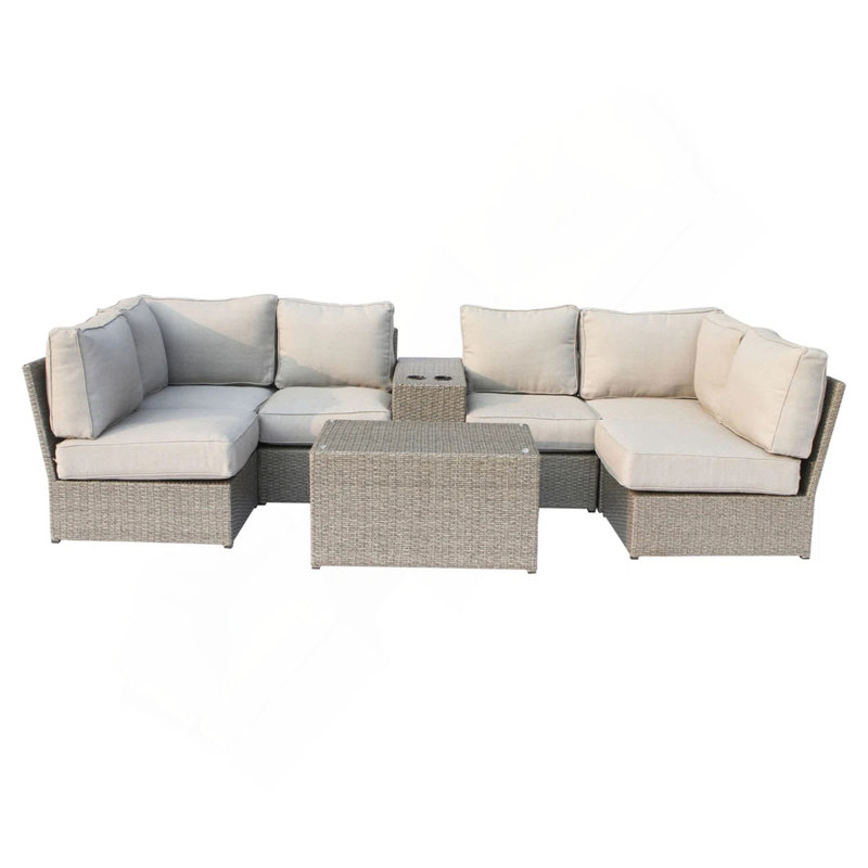 Ensemble de canapé d'extérieur pour 4 personnes - pré-assemblé et coussin inclus