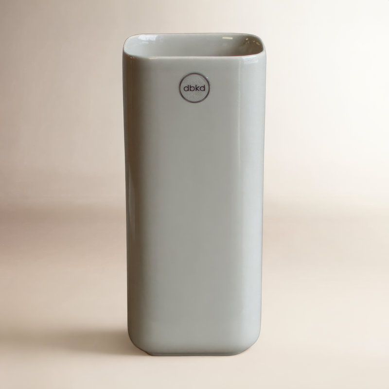 Vase de table en céramique Dan, Grège, H 7,87 po x l 3,15 po x P 3,15 po