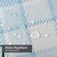 Rideau de douche bleu imperméable, rideaux de douche pour la salle de bain avec 12 crochets-931195470