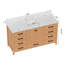 Meuble-lavabo autoportant avec comptoir simple et armoire de rangement en bois massif-327992533