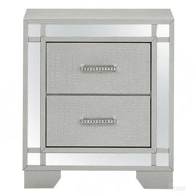 Elegant Silver Champagne Accent Table