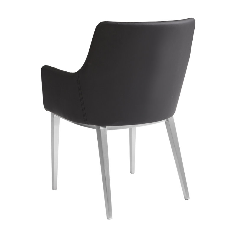 Ikon Armchair, Black Faux Leather