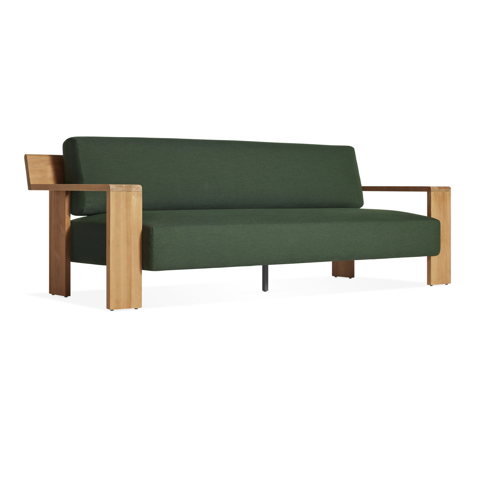 Ridge 92" Teak Patio Sofa, Sunbrella Ivy