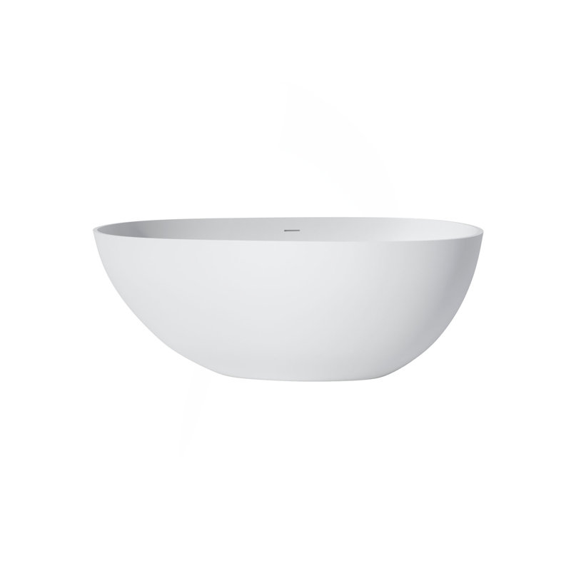 Baignoire profonde 59 "à surface solide de qualité supérieure 59", Blanc mat