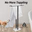 37in Stainless Steel Double Tier Freestanding Towel Rack with Marble Base-131019702
