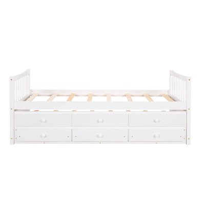 Daybed With Trundle And Drawers, Twin Size