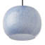 Luminaire suspendu sphérique bleu et blanc 9,8 po Bella Glam