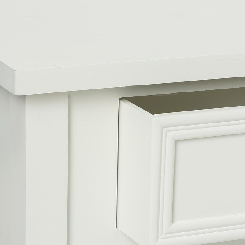 Mireya 45cm W Manufactured Wood Bedside Table, White