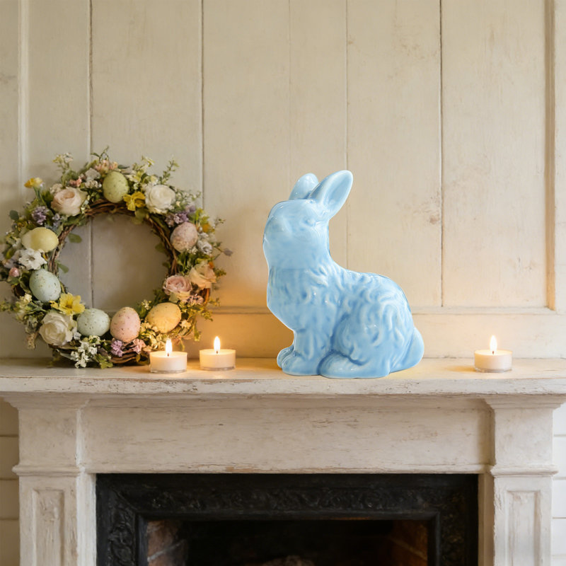 Petit lapin de Pâques en forme de lapin blanc, Blue
