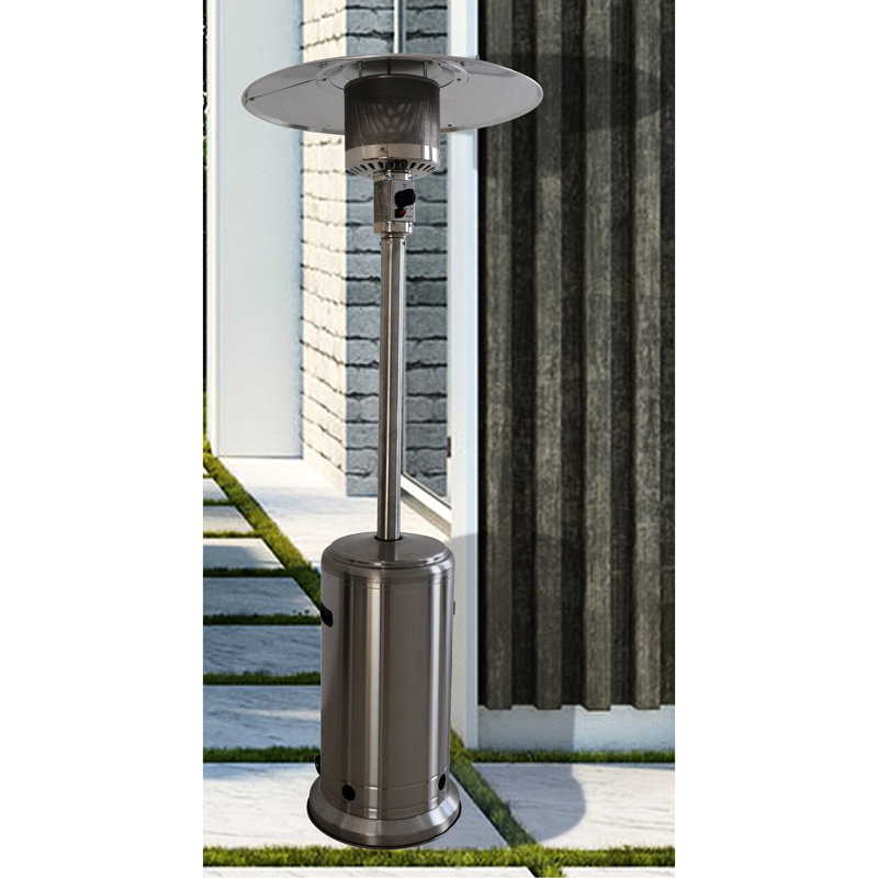 Patio Heater With 46000 - Stainless Steel, Steel Gray, Offer Even Heat Distribution Propane Made Of Anywhere