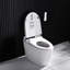 Toilette allongée sans réservoir avec bidet, chasse d'eau automatique à double chasse 1,1 / 1,28 gallon par chasse, siège chauffant, laveuse / sécheuse chaude, veilleuse, fermeture en douceur, télécommande