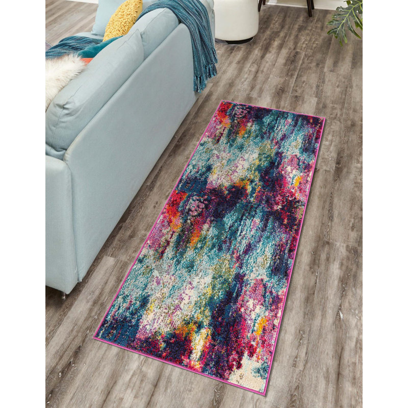 Tapis abstrait Hashimoto, Tapis de couloir 2 pi 2 po x 6 pi 9 po