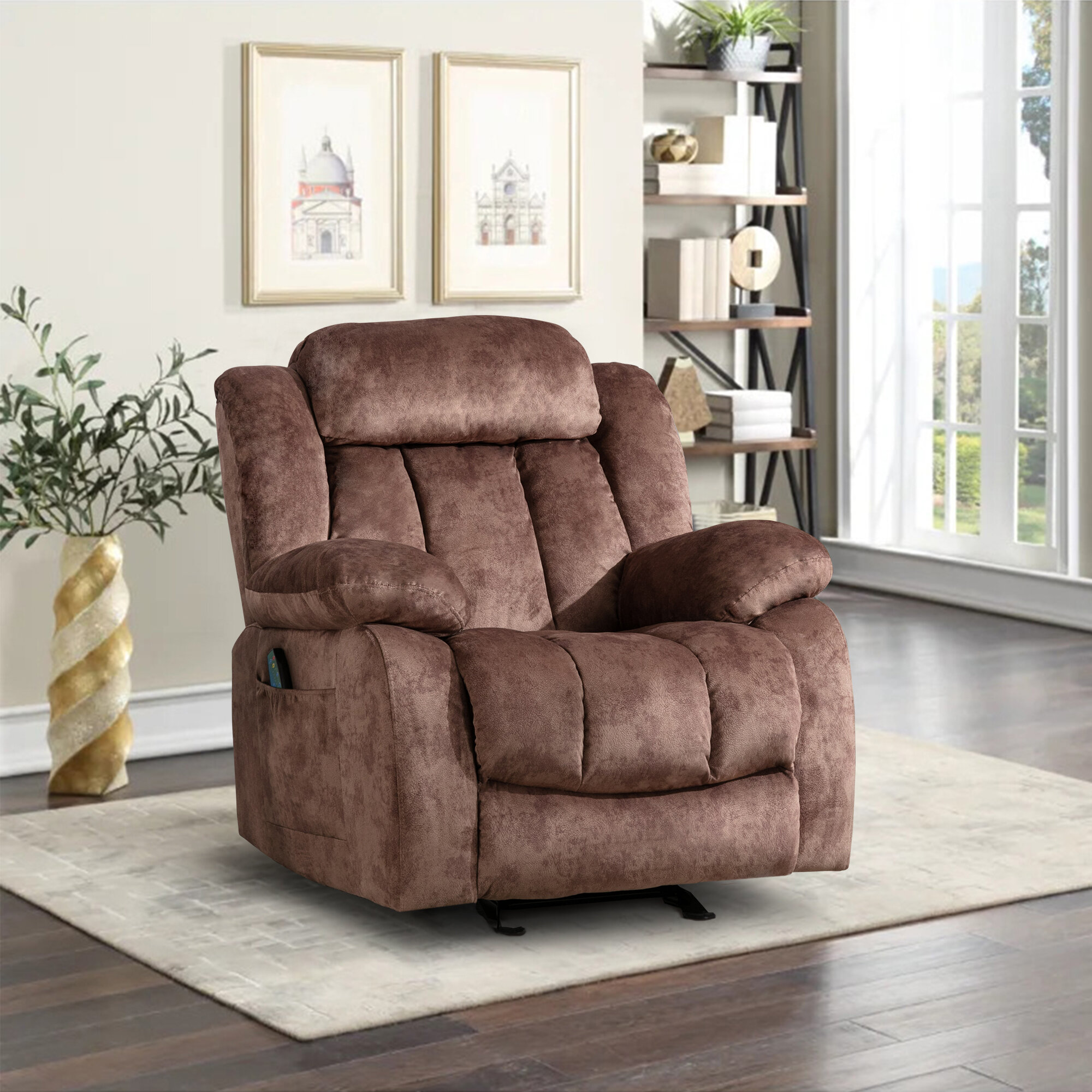 Falisha Upholstered Heated Massage Chair