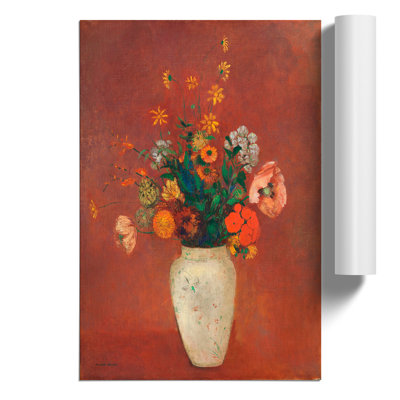 Vase Of Flowers Vol.6 by Odilon Redon - No Frame Painting