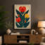 Tulip Triptych Art Deco - Wrapped Canvas-131763814-131763819