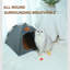 Tente pour animaux avec matelas en rotin-671442068