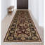 Manchuria Wool Oriental Area Rug in Black/Wine