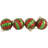3'' Striped Glass Ball Ornament