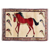 Fine Hand knotted Persian Shiraz rug 2'9"X 3'11"