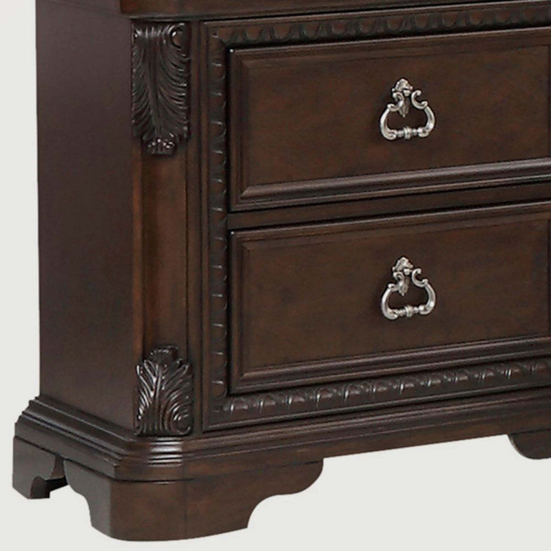 Grothe 18'' W Solid Wood+Mdf Nightstand