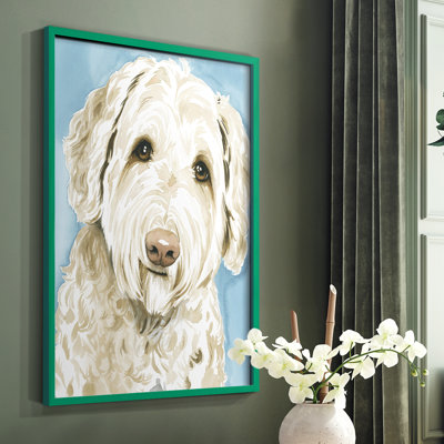 Labradoodle I, reproduction encadrée - bois massif